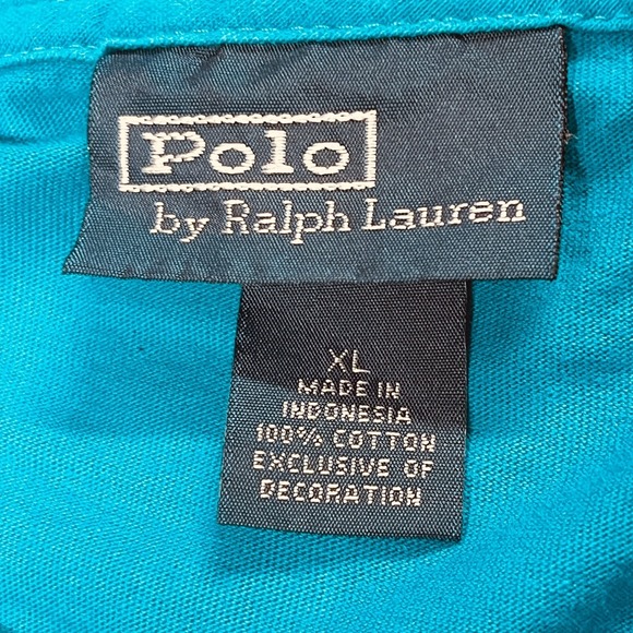 Polo Ralph Lauren Mens XL Crewneck T Shirt Turquoise Cotton Logo Short Sleeves - Picture 3 of 11